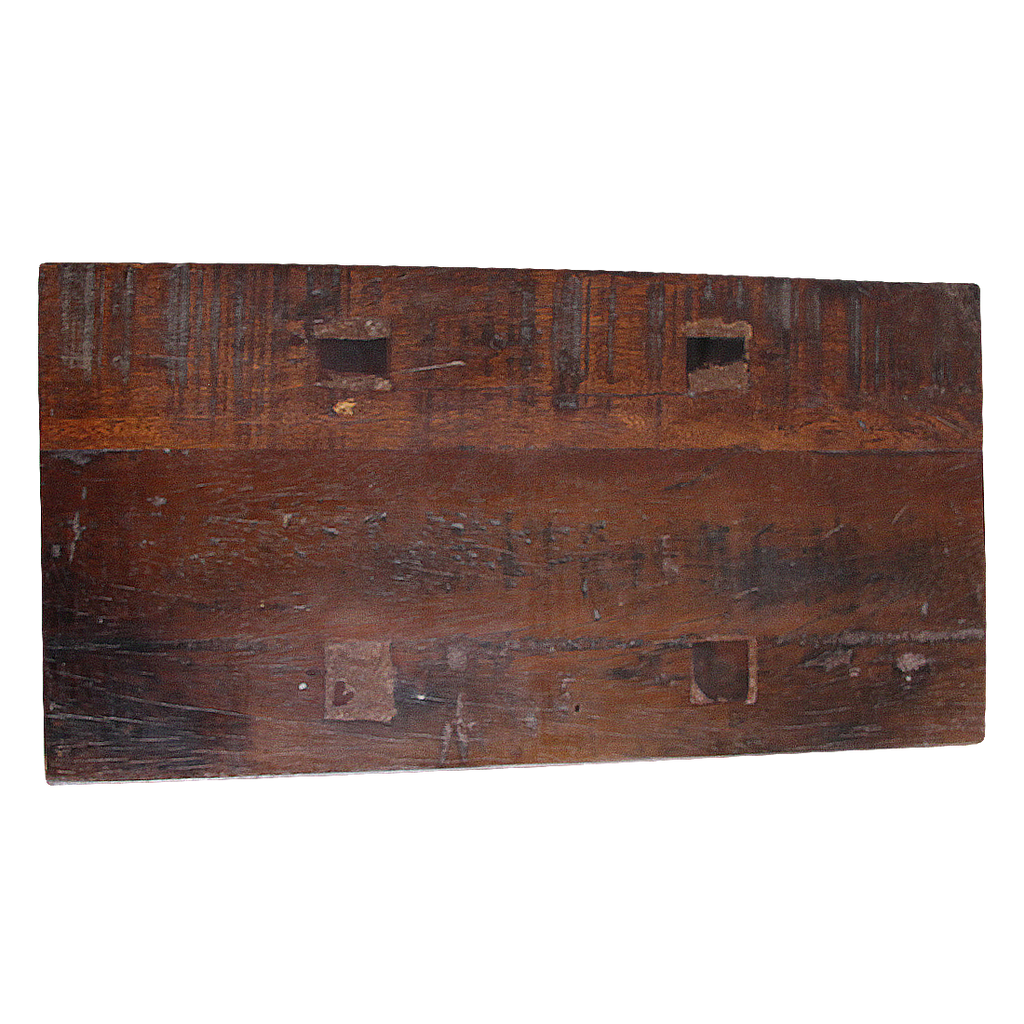 Sitzbank aus recyceltem Holz in Dunkelbraun im Vintage-Look – 45x20 cm