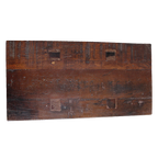 Sitzbank aus recyceltem Holz in Dunkelbraun im Vintage-Look – 45x20 cm