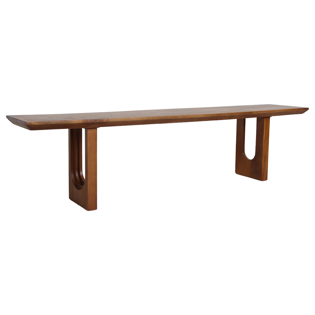 Sitzbank aus massivem Mangoholz mit abgerundeten Kanten – 180x35 cm