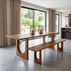Sitzbank aus massivem Mangoholz mit abgerundeten Kanten – 180x35 cm