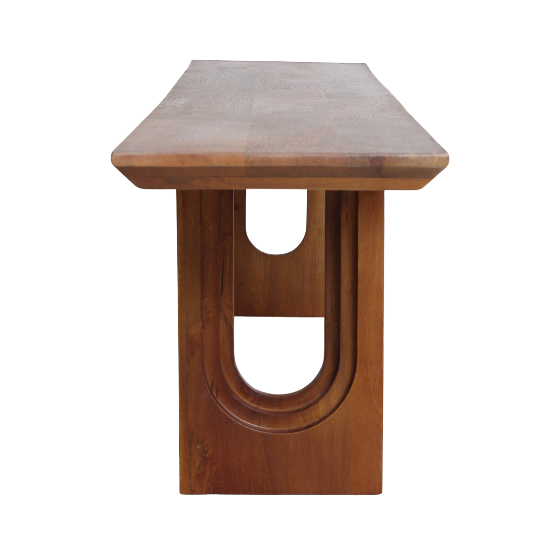 Sitzbank aus massivem Mangoholz mit abgerundeten Kanten – 180x35 cm
