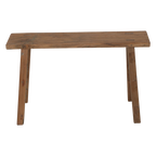 Bank aus recyceltem Teak Natur mit Bockbeinen – 80x17 cm