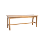 Bank aus Teakholz in Beige für innen und außen – 120x35 cm