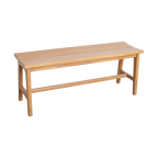 Bank aus Teakholz in Beige für innen und außen – 120x35 cm