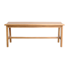 Bank aus Teakholz in Beige für innen und außen – 120x35 cm