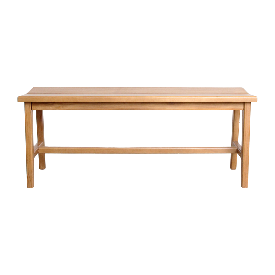 Bank aus Teakholz in Beige für innen und außen – 120x35 cm