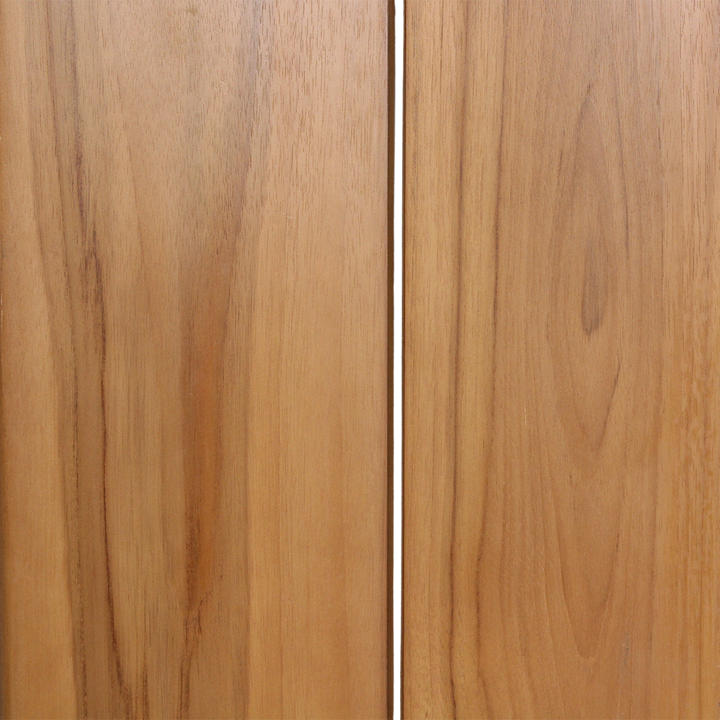 Bank aus Teakholz in Beige für innen und außen – 120x35 cm