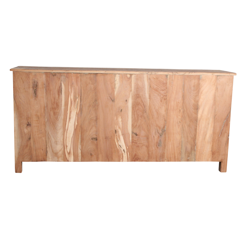 Sideboard aus Recyclingholz in Braun mit 4 Türen aus Metall – 172x39 cm