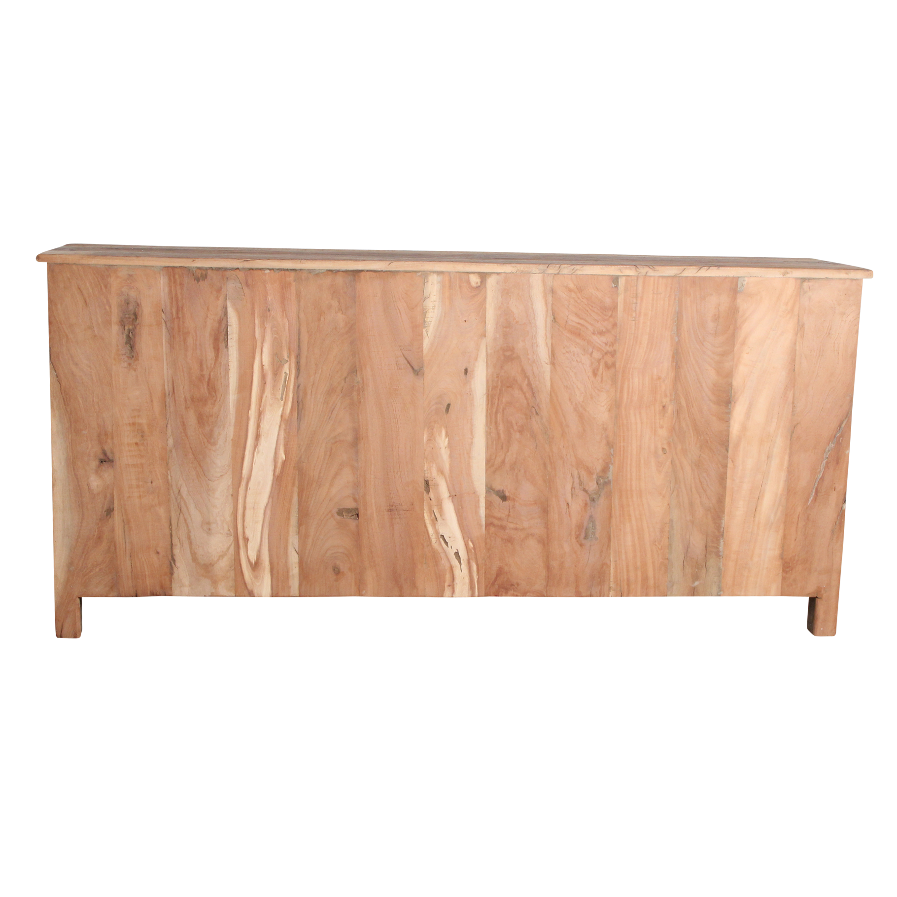 Sideboard aus Recyclingholz in Braun mit 4 Türen aus Metall – 172x39 cm