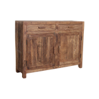Sideboard aus recyceltem Holz mit 2 Türen und 2 Schubladen – 120x38 cm
