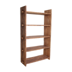 Regal aus recyceltem Holz in Braun mit kräftigen Wangen – 100x37 cm