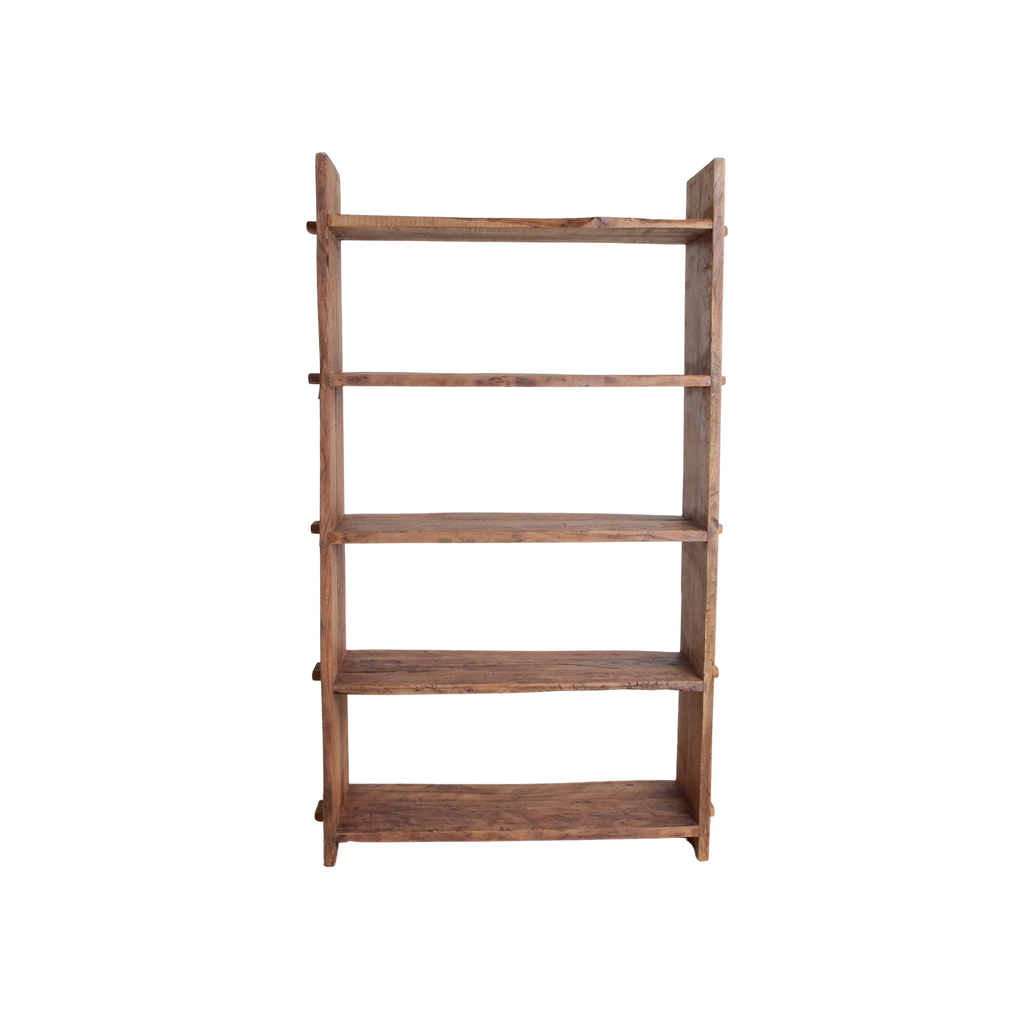 Regal aus recyceltem Holz in Braun mit kräftigen Wangen – 100x37 cm