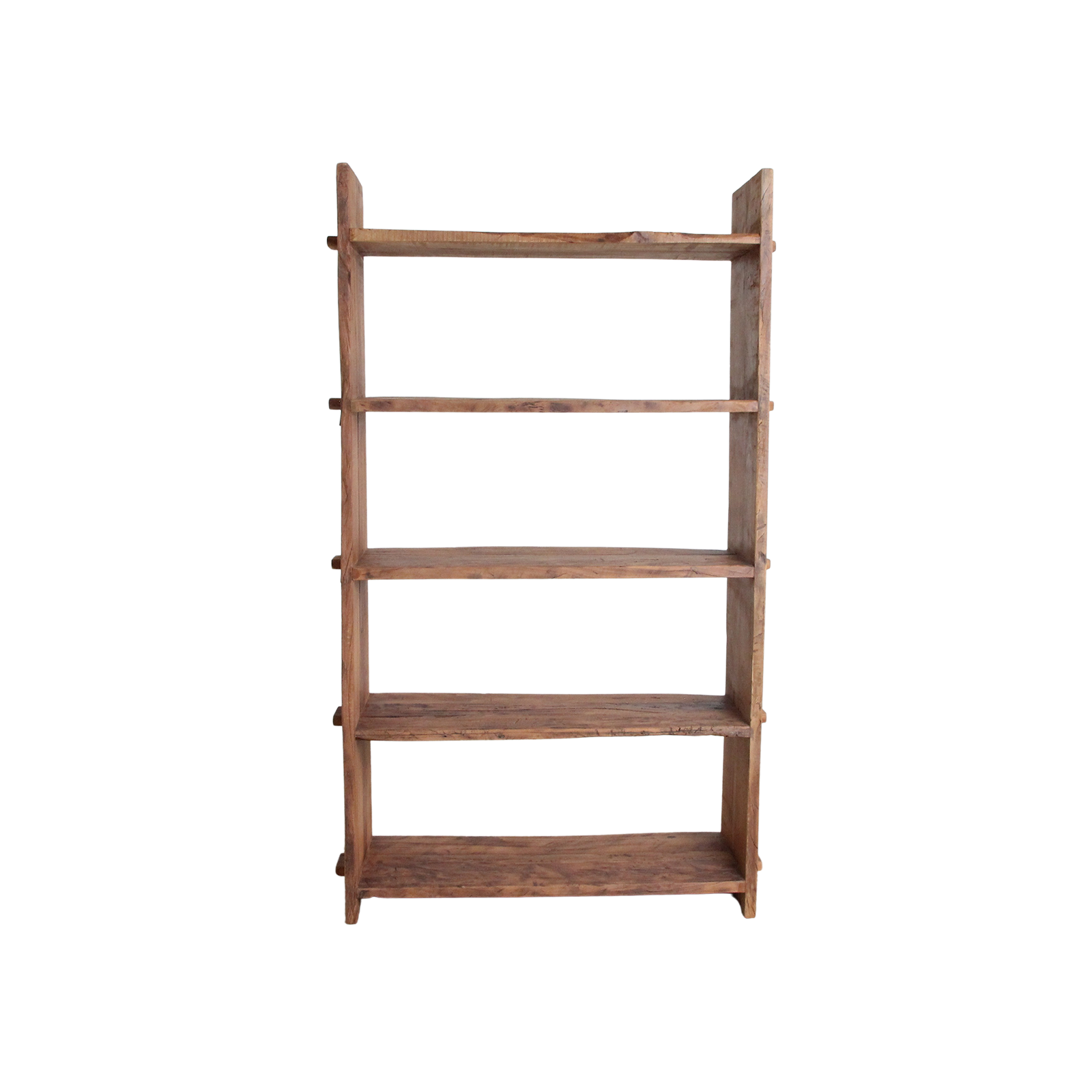 Regal aus recyceltem Holz in Braun mit kräftigen Wangen – 100x37 cm