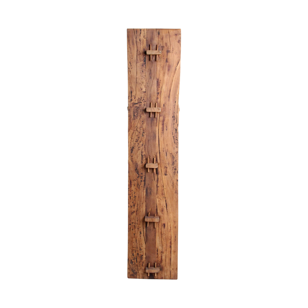Regal aus recyceltem Holz in Braun mit kräftigen Wangen – 100x37 cm