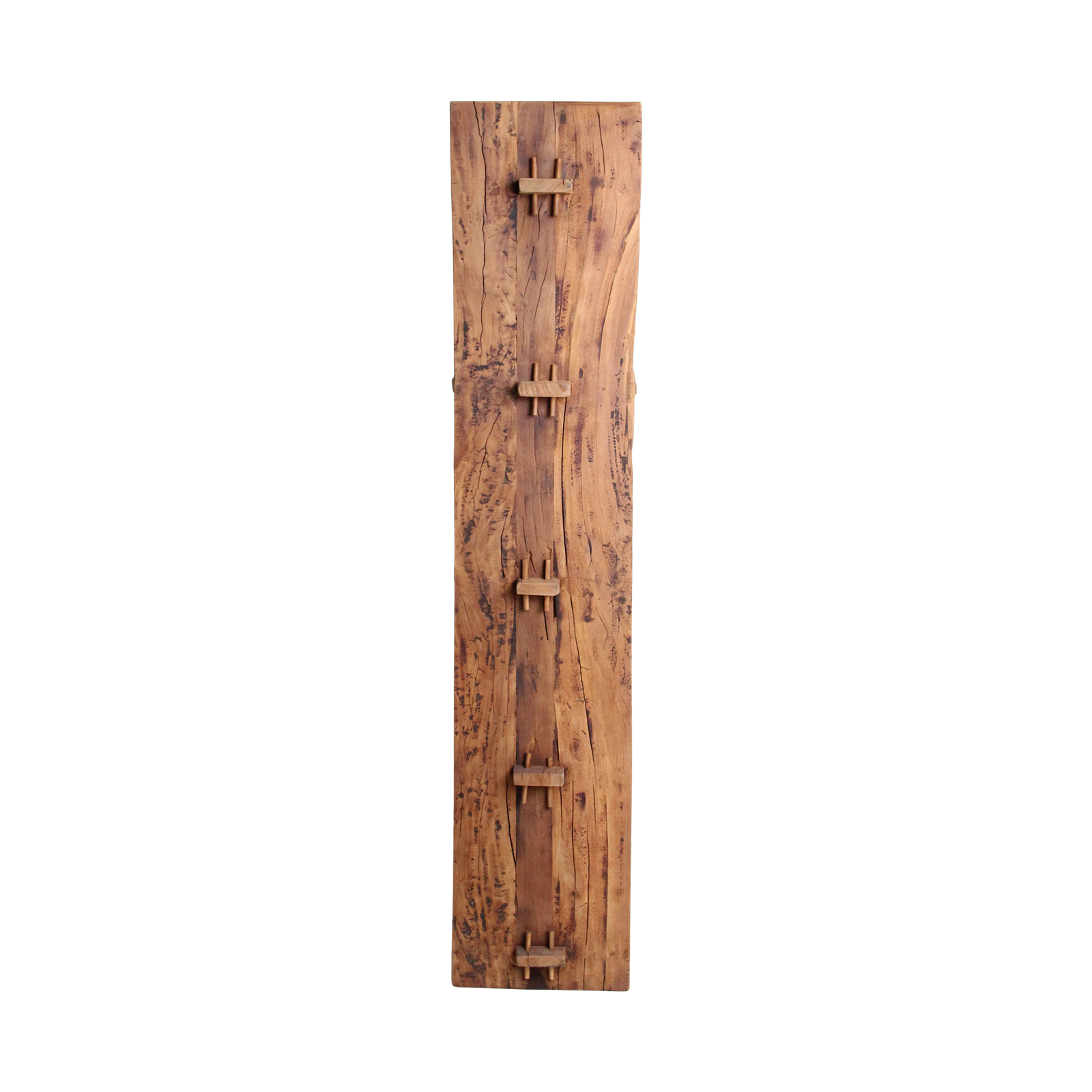 Regal aus recyceltem Holz in Braun mit kräftigen Wangen – 100x37 cm