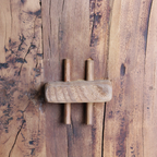 Regal aus recyceltem Holz in Braun mit kräftigen Wangen – 100x37 cm