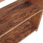 Regal aus recyceltem Holz in Braun mit kräftigen Wangen – 100x37 cm