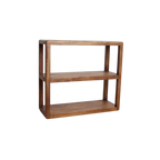 Regal aus Mangoholz in Braun mit abgerundeten Kanten – 100x38 cm