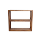 Regal aus Mangoholz in Braun mit abgerundeten Kanten – 100x38 cm