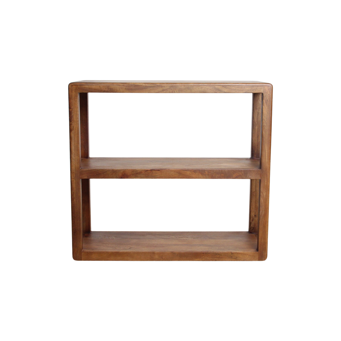 Regal aus Mangoholz in Braun mit abgerundeten Kanten – 100x38 cm