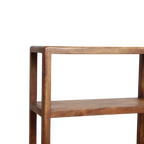 Regal aus Mangoholz in Braun mit abgerundeten Kanten – 100x38 cm