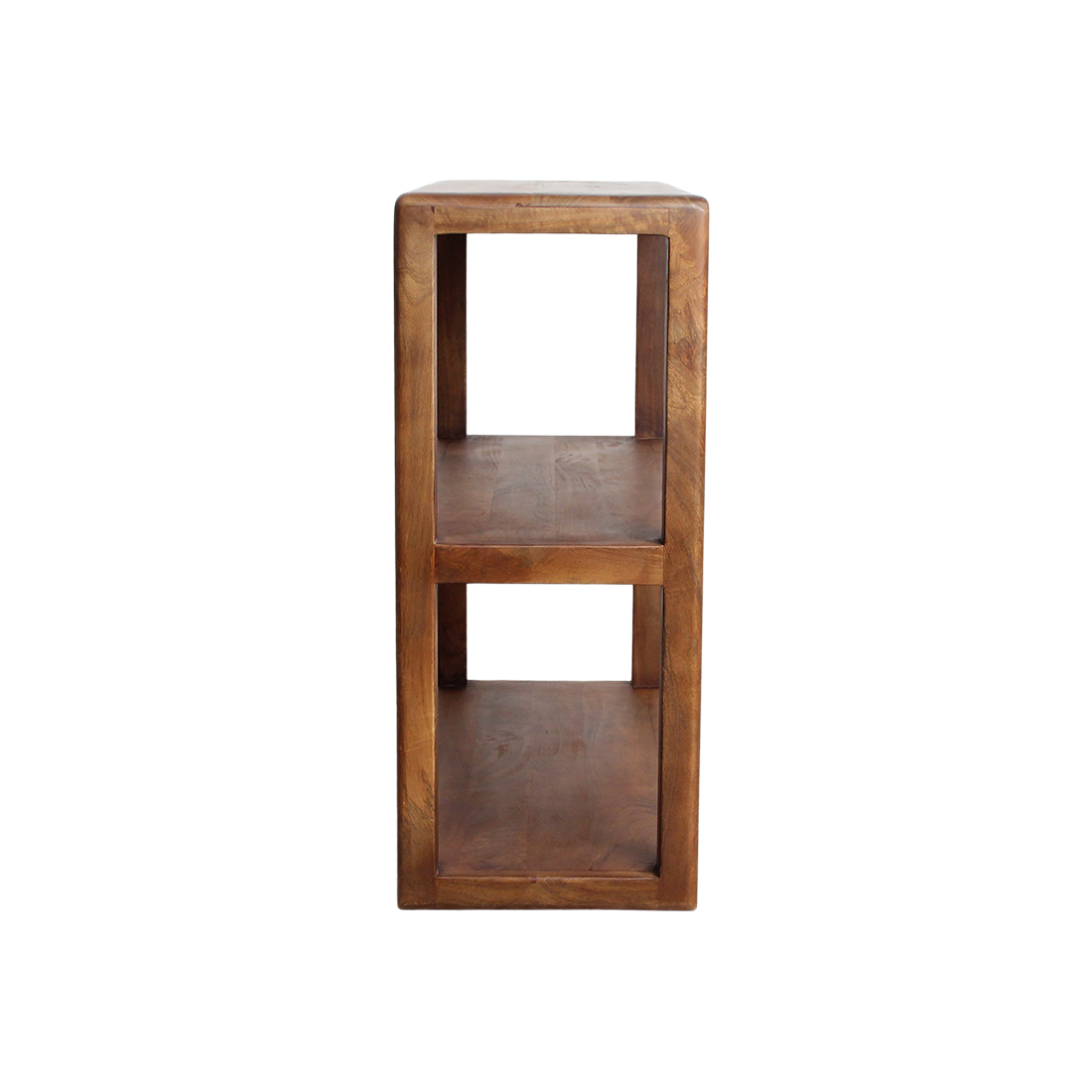 Regal aus Mangoholz in Braun mit abgerundeten Kanten – 100x38 cm