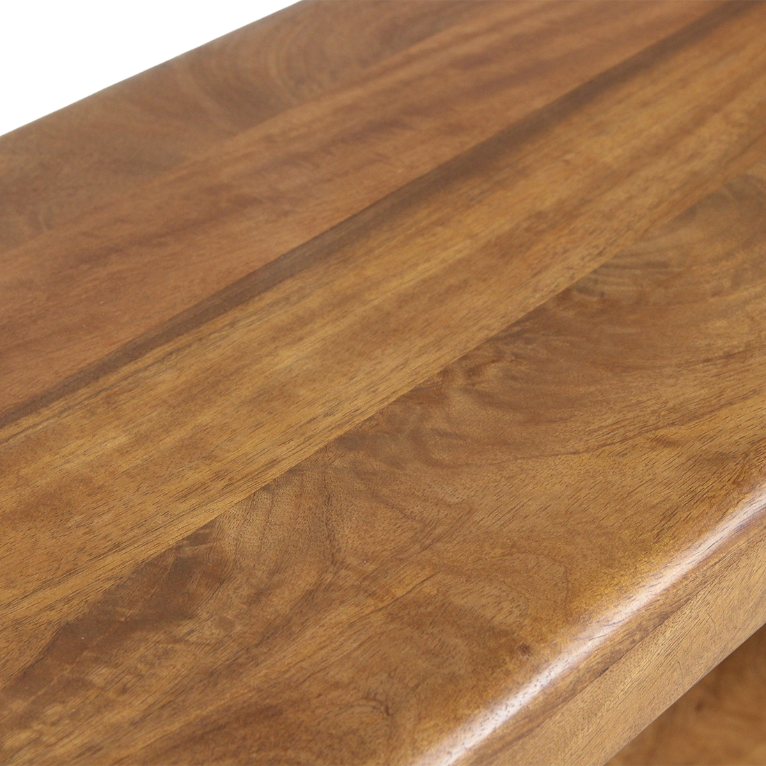 Regal aus Mangoholz in Braun mit abgerundeten Kanten – 100x38 cm