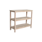 Schuhregal aus recyceltem Holz in Beige für den Flur – 90x35 cm