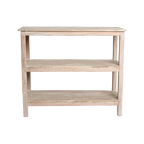 Schuhregal aus recyceltem Holz in Beige für den Flur – 90x35 cm