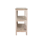 Schuhregal aus recyceltem Holz in Beige für den Flur – 90x35 cm