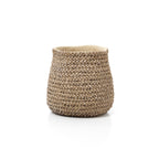 Übertopf aus Beton in Beige mit Flechtoptik – 26x25 cm