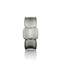Deko-Vase aus Rauchglas in Totemform, Dunkelgrau – H 27 cm