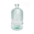 Vase aus recyceltem Glas in Blau 28 cm