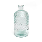 Vase aus recyceltem Glas in Blau 28 cm