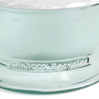 Vase aus recyceltem Glas in Blau 28 cm