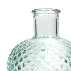 Deko-Vase aus Recyclingglas mit Rautenmuster – H22 cm