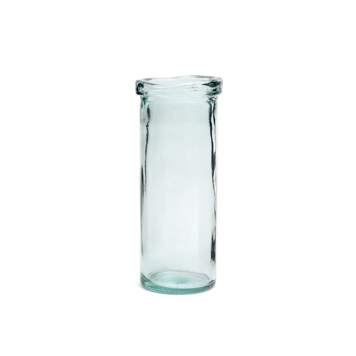 Vase aus Recyclingglas in Blau 36 cm – puristisches Design