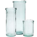Vase aus Recyclingglas in Blau 36 cm – puristisches Design