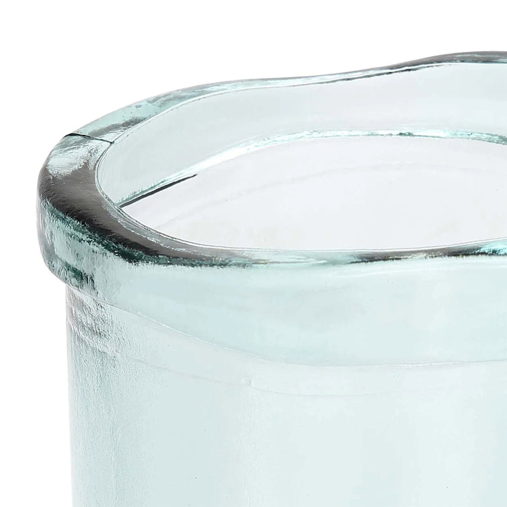 Vase aus Recyclingglas in Blau 36 cm – puristisches Design
