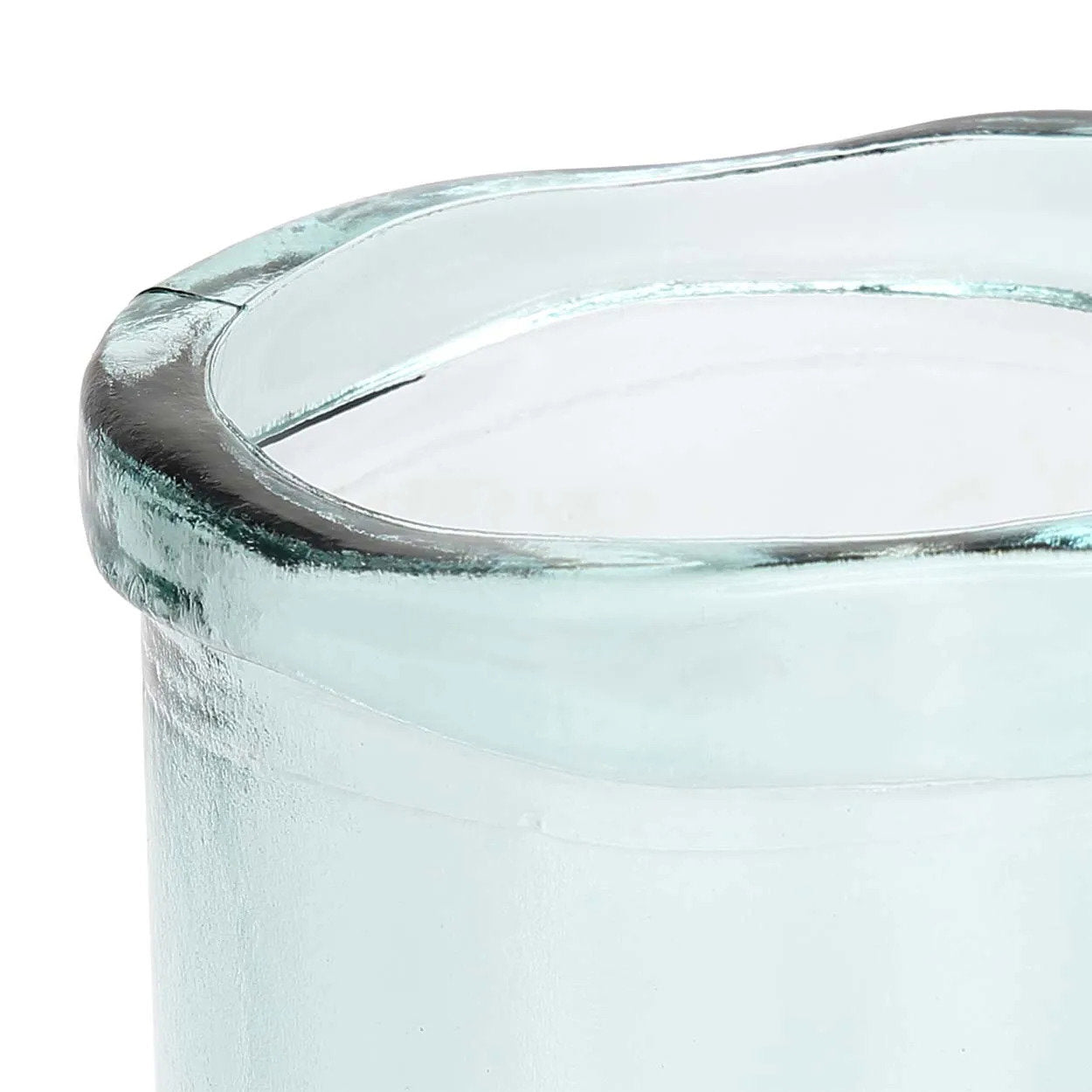 Vase aus Recyclingglas in Blau 36 cm – puristisches Design