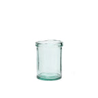 Vase aus recyceltem Glas in Blau 20 cm schlichtes Design