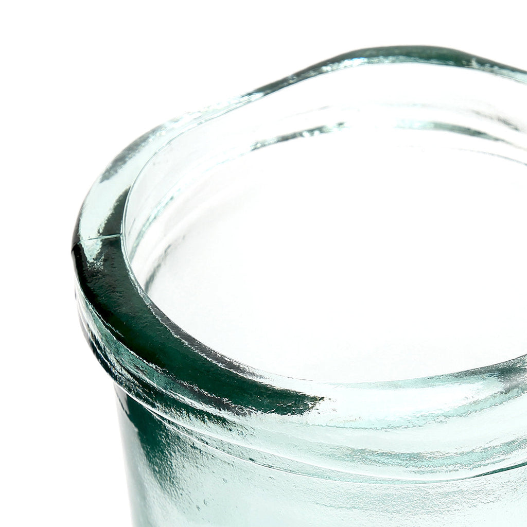Vase aus recyceltem Glas in Blau 20 cm schlichtes Design