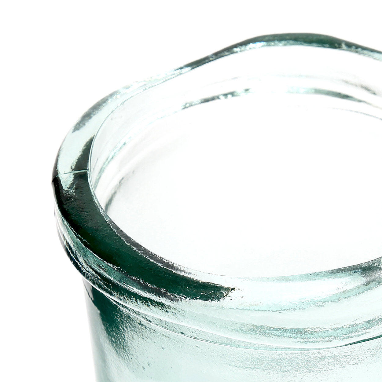Vase aus recyceltem Glas in Blau 20 cm schlichtes Design
