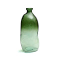Vase bouteille en verre recyclé vert H73 cm