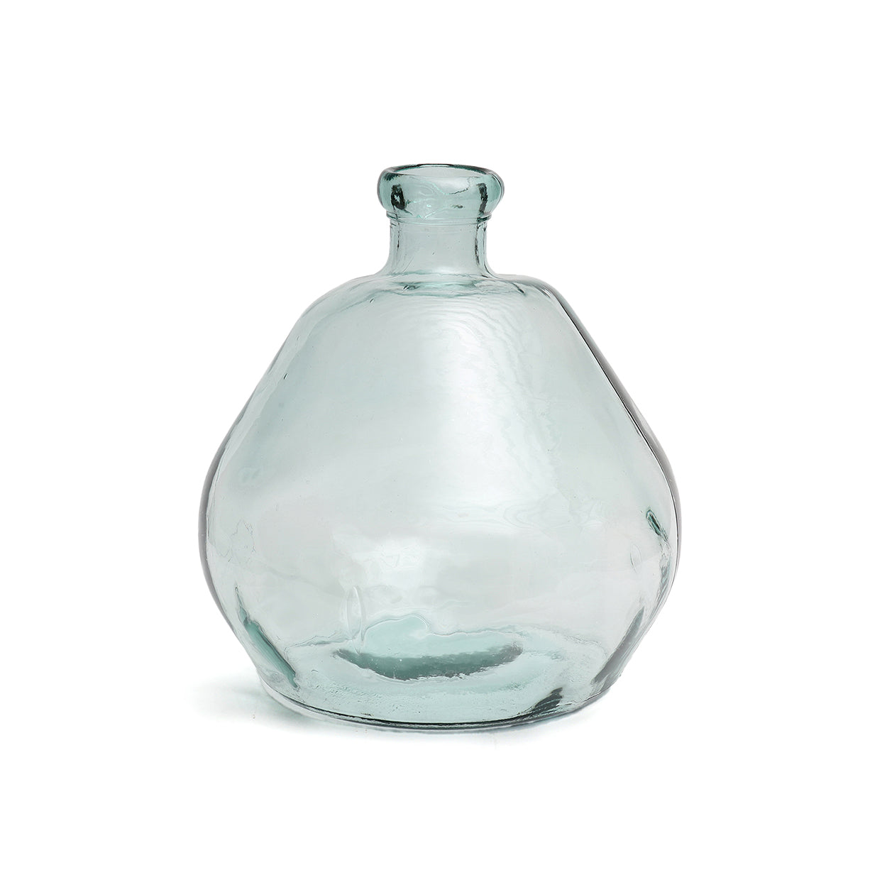 Vase décoratif en verre recyclé bleu H50 cm