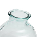 Kugelvase aus Recyclingglas in Transparentblau – H31 cm