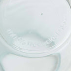 Vase en verre recyclé transparent arrondi moderne bleu – H35 cm