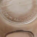Vase en verre recyclé brun translucide ovale – H23 cm