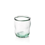 Zylindrisches Trinkglas in Blau aus recyceltem Glas – H10,5 cm