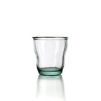 Trinkglas aus Recyclingglas – Blau gewellt